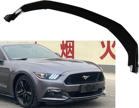 MUCO New 3Pcs Front Bumper Lip Compatible with Ford Mustang GT EcoBoost 2024 2025 Gloss Black Front Lip Spoiler ABS Plastic in Kuwait