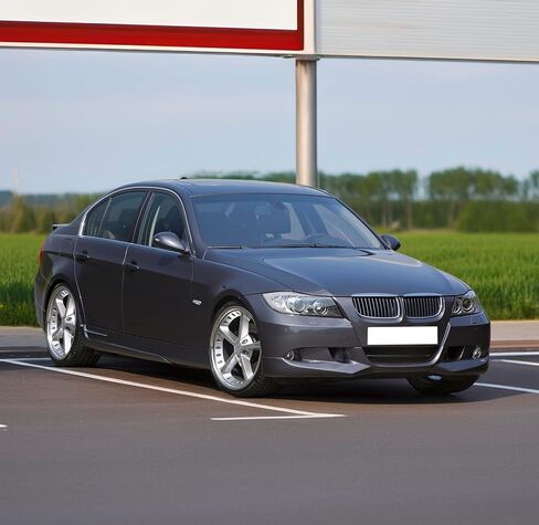 Front Bumper Lip Compatible with 2006-2008 BMW E90 3-Series Sedan, AC-S Style PU Black by IKON MOTORSPORTS in Kuwait