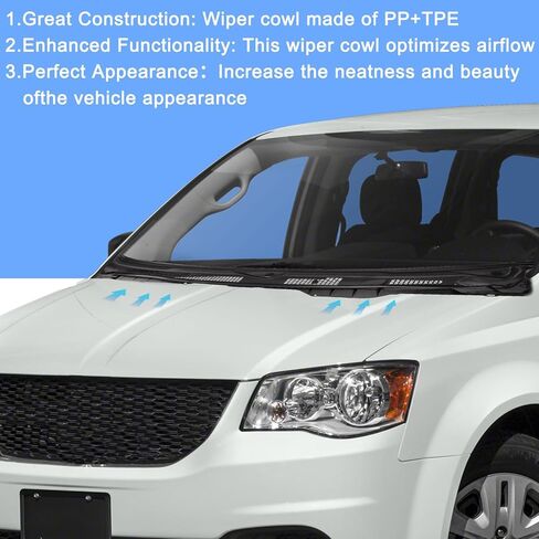 55112305AD Windshield Wiper Cowl Panel Grille Compatible with 2009-2018 Dodge Ram 1500 2500 3500 & 2019-2024 Ram 1500 Classic Window Cover Insert Panel 55112305AB 55112305AC in Saudi Arabia