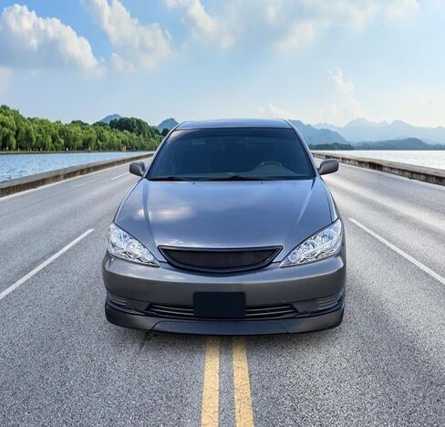Front Bumper Lip Compatible with 2002-2003 Toyota Camry, VIP Style PU Black Front Lip Spoiler Splitter by IKON MOTORSPORTS in Kuwait