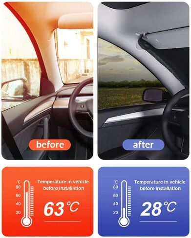 Foldable Windshield Sun Shade for VW New Beetle Convertible 2002-2010 – UV & Heat Reflective Car Front Window Visor, Keeps Vehicle Cool, Easy Setup Accessories in Kuwait