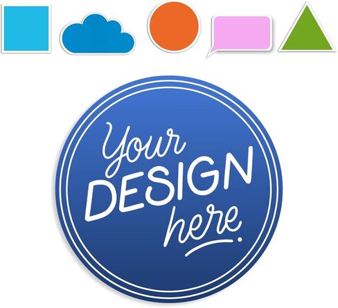 Custom Vinyl Stickers Personalized with Your Image or Text – Waterproof, Durable Outdoor Labels – Custom Logo, Photo, Artwork Decals – Multiple Shapes & Sizes (Die-Cut/Circle/Square) in Saudi Arabia