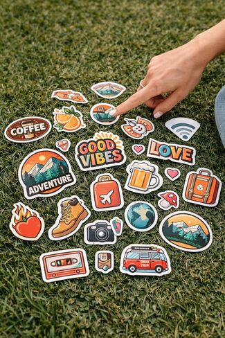 Custom Vinyl Stickers Personalized with Your Image or Text – Waterproof, Durable Outdoor Labels – Custom Logo, Photo, Artwork Decals – Multiple Shapes & Sizes (Die-Cut/Circle/Square) in Saudi Arabia