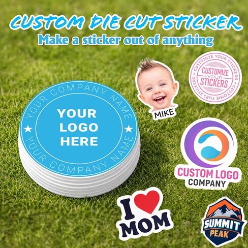 Custom Vinyl Stickers Personalized with Your Image or Text – Waterproof, Durable Outdoor Labels – Custom Logo, Photo, Artwork Decals – Multiple Shapes & Sizes (Die-Cut/Circle/Square) in Saudi Arabia