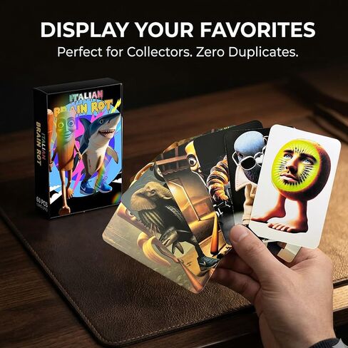 Italian Brainrot Cards Set, 60pcs Standard Cards with 32pcs Stickers and 60pcs Holographic Laser Cards, Fantasy Creature Trading Cards, No Duplicates in Saudi Arabia