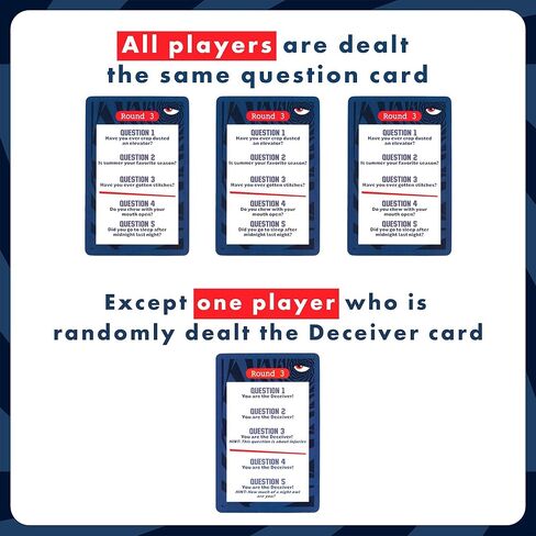 Deceiver: Social Deduction Party Game for Adults & Teens - Bluffing, Strategy & Personal Trivia for Family Game Night - Perfect for College Parties & Travel, Ages 10+ in Kuwait