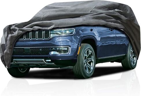 USCarCover غطاء سيارة من 5 طبقات لسيارة جيب شيروكي تريل هوك 2014-2022 SUV بأربعة أبواب، شبه مخصص مناسب لتغطية كاملة للتلوث، الغبار، الشمس، الثلج، المطر، البرد حماية من جميع الأحوال الجوية، مسامي، رمادي in Kuwait