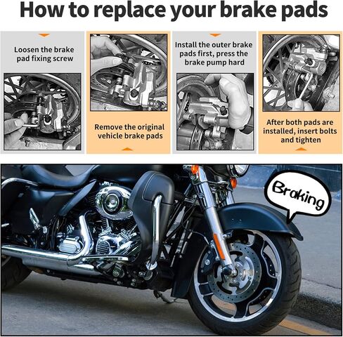 مجموعة مكابح شبه معدنية من AHL لسيارة Honda VF700 C Magna 1984-1986 CB750 SC Nighthawk 1982-1983 GL500 I Silverwing Interestate 1981-1982 in Kuwait