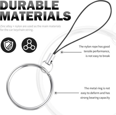 2PCS Car Key Chain,Durable Car Keychain Lanyard Compatible with Tesla Model X S,String Keychain for USB Drives/Key in Kuwait