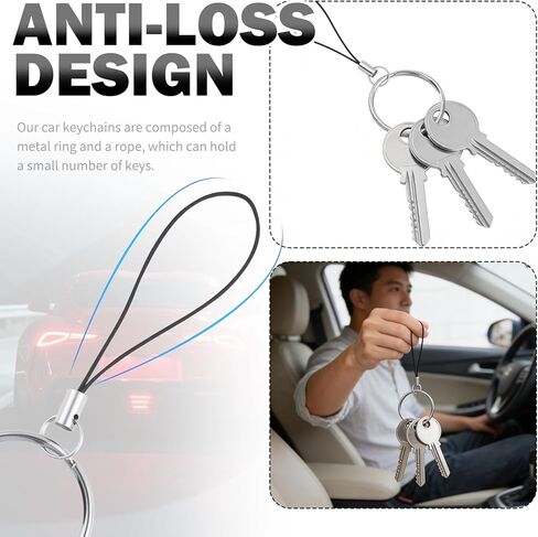 2PCS Car Key Chain,Durable Car Keychain Lanyard Compatible with Tesla Model X S,String Keychain for USB Drives/Key in Kuwait
