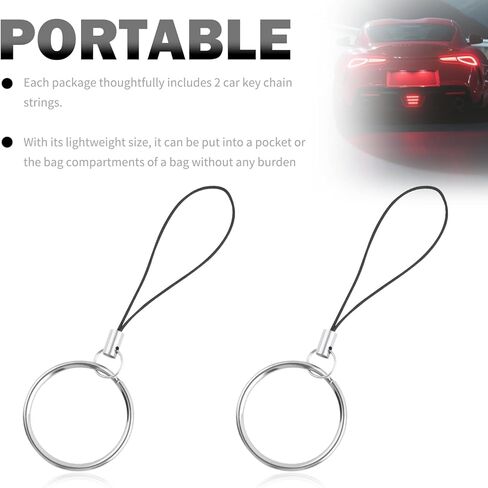 2PCS Car Key Chain,Durable Car Keychain Lanyard Compatible with Tesla Model X S,String Keychain for USB Drives/Key in Kuwait