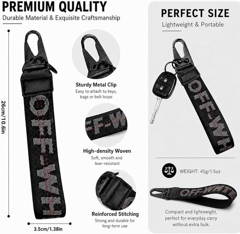 Fashionable Car keychain, Fabric Wrist Strap With Key Ring, Can Be Used To Hang Car key chain, Wallets, Jeans Decorations in Kuwait