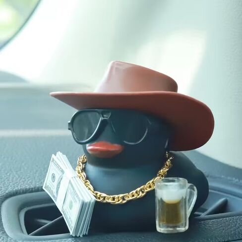 مجموعة زينة لوحة القيادة للسيارة من Beer Duck، ديكور داخلي فاخر من الذهب أوزة، حرفة متينة للسيارات والدراجات النارية والشاحنات، ملحق رائع للرجال والنساء لهواة جمع السيارات in Kuwait