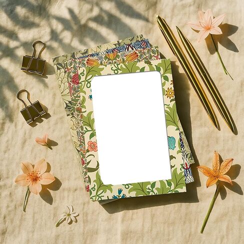 Vintage Floral Scrapbook Paper Pad 12x12 Inch - 24 Sheets Double-Sided William Morris Patterned Craft Paper, Art Style Flower Patterns for Albums,Junk Journaling, Card Making, DIY Crafts, Photo Albums in Kuwait