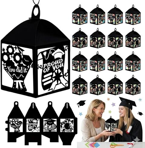 Jengaer 16 Sets Father's Day Tissue Paper Lanterns Craft Kits,Dad Pattern Religious Father's Day Lanterns Craft Hanging Ornament DIY Supplies for Father's Day,Church,Home Activity School Crafts in Kuwait