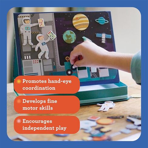 Petit Collage: My Museum Magnetic Play Scene - Fill The Museum with Iconic Art Pieces and Take Your Animal Friends on a Tour- Includes 2 Play Scenes and Over 40 Play Pieces - Great Travel Activity in Saudi Arabia