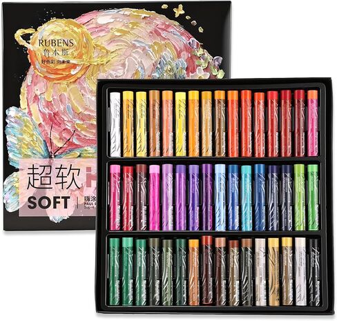 rubens Oil Pastels Set 48 Colors, Professional Soft Creamy Texture, Easy Blending & Layering, Vibrant Art Supplies Gift for Artists, Beginners & Adults in Saudi Arabia