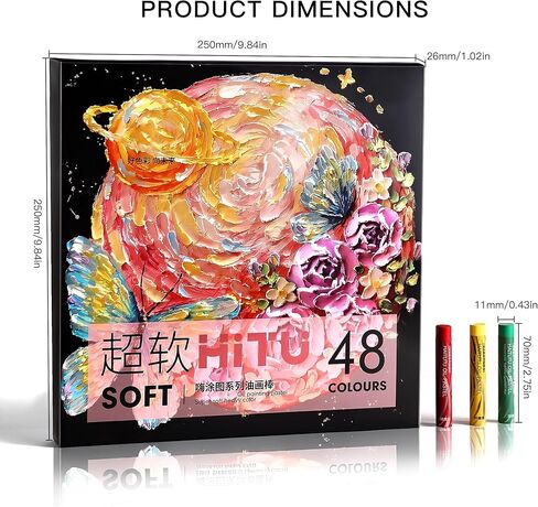 rubens Oil Pastels Set 48 Colors, Professional Soft Creamy Texture, Easy Blending & Layering, Vibrant Art Supplies Gift for Artists, Beginners & Adults in Saudi Arabia