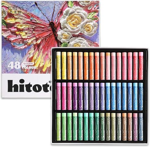 rubens Oil Pastels Set 48 Colors, Professional Soft Creamy Texture, Easy Blending & Layering, Vibrant Art Supplies Gift for Artists, Beginners & Adults in Saudi Arabia