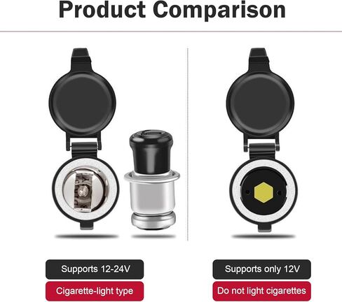 WZP Cigarette Lighter Socket, Waterproof Cigarette Lighter Plug for 0.98In-1.06In Hole, DC 12V Female Power Outlet Socket Replacement with 3.2Ft Line, Universal for Most Cars Motorcycle Boats RV in Saudi Arabia