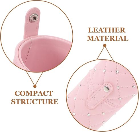 UKCOCO Rhinestone Makeup Brush Holder with Lid - Dustproof Cosmetic Brush Organizer for Vanity Desk - Portable Acrylic Cylinder Pen Cup for Travel and Home in Saudi Arabia