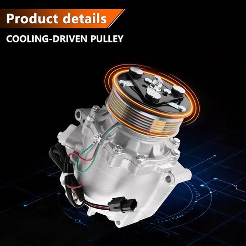 Air Conditioner AC Compressor with A/C Clutch Compatible with ILX 2013-2015 (2.0L only) & Civic 2012-2015 (1.8L only) Replace 38810R1AA01 in Saudi Arabia