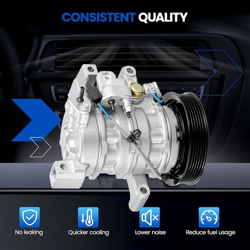 168372 ضاغط مكيف هواء مع قابض متوافق مع هوندا HR-V 2016-2022، L4 1.8L in Kuwait