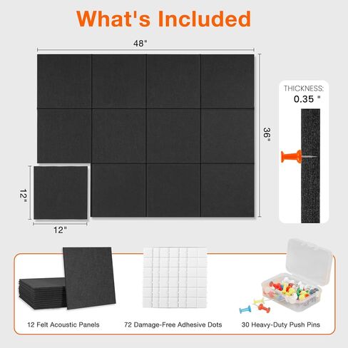 Large Cork Boards for Walls 48" x 36" 12 Pack Bulletin Boards Alternative Cork Board for Office Contains 72 Removable Security Stickers 30 Push Pins in Saudi Arabia