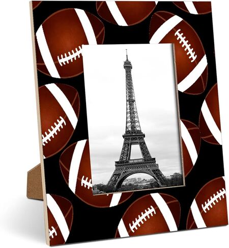 Football 8x10 Picture Frame, Football Pattern Wall Gallery Photo Frames Fits 6x8 & 8 x10 Picture for Table Top Display and Wall Photo Frame in Saudi Arabia