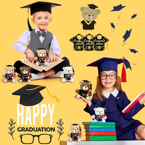 5.5Inch Graduation Bear Plush Gift Bulk 2026 Bear Stuffed Animal with Cards Graduation Cap Class of 2026 Presents for Kindergarten Elementary College End of Year Gifts, Gentle Style (9) in Saudi Arabia