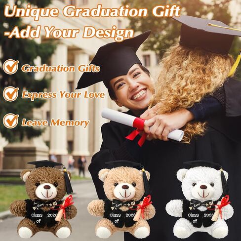 5.5Inch Graduation Bear Plush Gift Bulk 2026 Bear Stuffed Animal with Cards Graduation Cap Class of 2026 Presents for Kindergarten Elementary College End of Year Gifts, Gentle Style (9) in Saudi Arabia