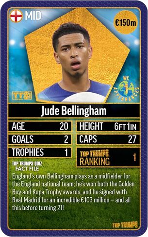 Top Trumps World Football Stars Top 200 Card Game 1 - Play with Lionel Messi, Sadio Mane, Mac Allister, Ederson and Jamal Musiala - Educational Gift for Ages 6+ in Kuwait