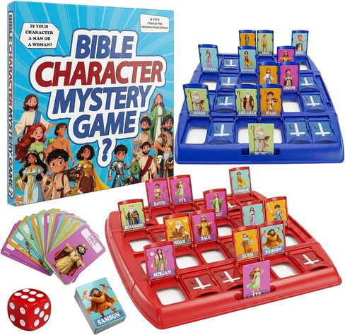 Bible Character Mystery Game – Guessing Bible Who I Am Board Games for Kids & Families, 2 Players Logic Deduction Christian Games with 24 Holy Bible Characters Catholic Gift in Saudi Arabia