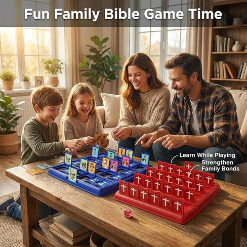 Bible Character Mystery Game – Guessing Bible Who I Am Board Games for Kids & Families, 2 Players Logic Deduction Christian Games with 24 Holy Bible Characters Catholic Gift in Saudi Arabia