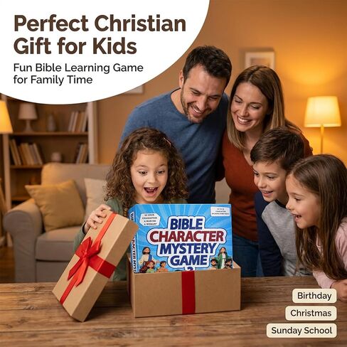 Bible Character Mystery Game – Guessing Bible Who I Am Board Games for Kids & Families, 2 Players Logic Deduction Christian Games with 24 Holy Bible Characters Catholic Gift in Saudi Arabia