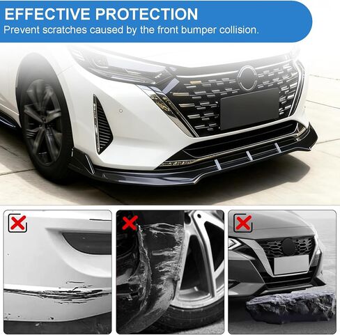 Car Front Spoiler Compatible with Nissan Sentra 2024 2025,Glossy Black Front Bumper Lip Splitter Protector Body Kit in Saudi Arabia