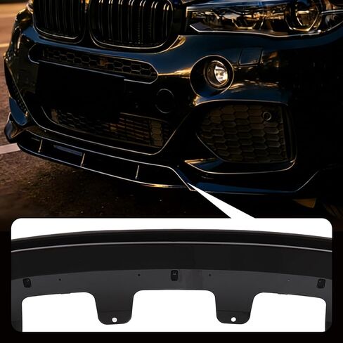 الشفة الأمامية متوافقة مع BMW X5 F15 M-Sport 2014-2018، ABS لامع أسود ممتص الصدمات للهواء المفسد in Kuwait