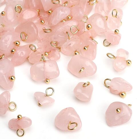 Beadia Natural Irregular Stone Charms 5-10mm 50pcs with Untarnish Metal Accessories Loose Beads for DIY Jewelry Making in Kuwait