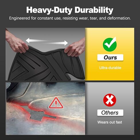 TTX LIGHTING Floor Mats Fit for Chevy Trax 2024-2026, Custom Fit 1st & 2nd Row Rubber All Weather Waterproof Car Interior Protection Liners for Chevrolet Trax (Black) in Saudi Arabia