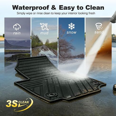TTX LIGHTING Floor Mats Fit for Chevy Trax 2024-2026, Custom Fit 1st & 2nd Row Rubber All Weather Waterproof Car Interior Protection Liners for Chevrolet Trax (Black) in Saudi Arabia
