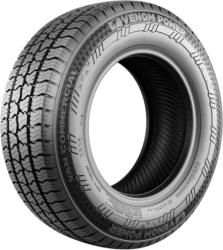 Venom Power Van-Co AllSeason إطار شعاعي تجاري مناسب لجميع الأحوال الجوية - 195/75R16 195/75/16 195/75-16 112/110R نطاق التحميل E LRE 10 طبقات BSW جدار جانبي أسود in Kuwait