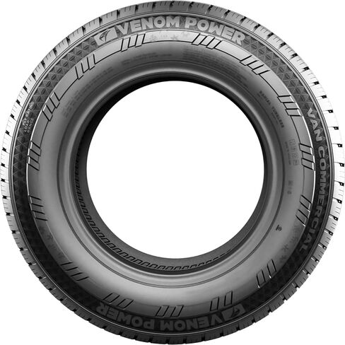 Venom Power Van-Co AllSeason إطار شعاعي تجاري مناسب لجميع الأحوال الجوية - 195/75R16 195/75/16 195/75-16 112/110R نطاق التحميل E LRE 10 طبقات BSW جدار جانبي أسود in Kuwait