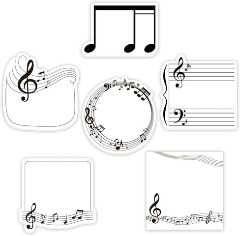30 Pack Music Sticky Notes - 600 Sheets Music Notepads for Teacher Appreciation Gifts Musical Concert Party Gift Wedding Giveaways Musical Notes Office Supplies in Saudi Arabia