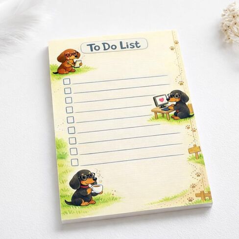 Dachshund Dog Sticky Notes Gifts,50 Sheets 4x6 Inch Pet-Themed Notepad, Dachshund Lover Gift Dog Mom Dad Stationery Stuff Decor, Birthday Weenie Dog Gifts for Men, Women, Office Coworker, Friend in Saudi Arabia