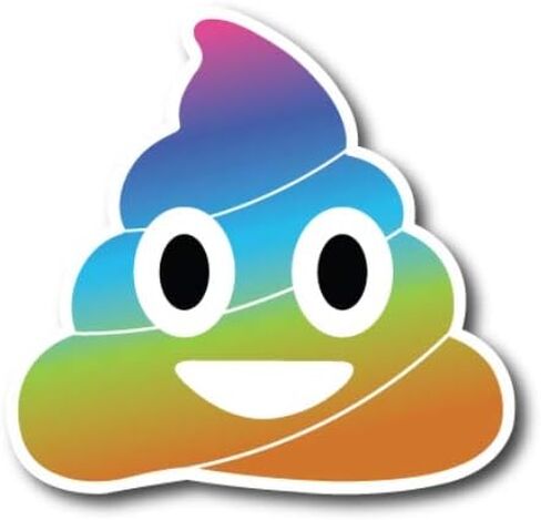 ملصق مغناطيسي Magnet Me Up Rainbow Poop Emoticon، مغناطيس مزخرف لطيف للتعبير عن الذات للسيارة أو الشاحنة أو سيارات الدفع الرباعي أو أي سطح مغناطيسي آخر in Kuwait