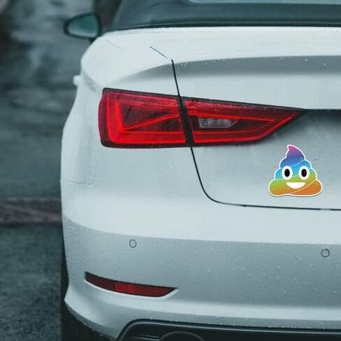 ملصق مغناطيسي Magnet Me Up Rainbow Poop Emoticon، مغناطيس مزخرف لطيف للتعبير عن الذات للسيارة أو الشاحنة أو سيارات الدفع الرباعي أو أي سطح مغناطيسي آخر in Kuwait