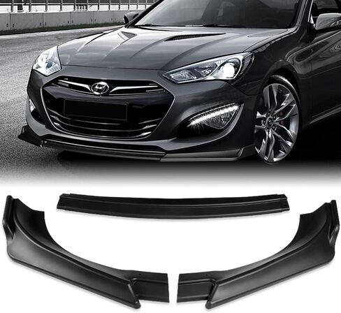 , Front Bumper Lip fit for compatible with 2013 - 2016 Hyundai Genesis Coupe, Front Bumper Lip Spoiler Air Chin Body Kit Splitter Unpainted Matt Black, 2014 2015 (KS-Style) in Kuwait