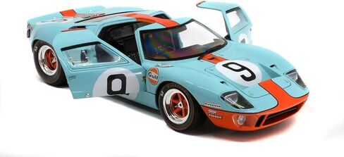 1/18 Solido 1968 GT40 Gulf #9 الفائز 24h Lemans J. W. Automotive Engineering Ltd. بيدرو رودريغيز، نموذج سيارة لوسيان بيانكي دييكاست - S1803001 in Kuwait