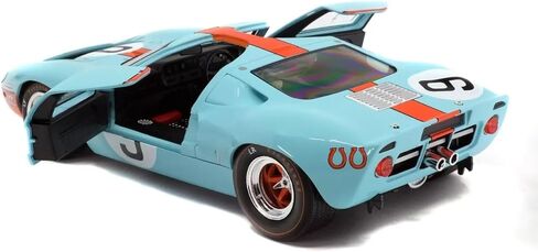 1/18 Solido 1968 GT40 Gulf #9 الفائز 24h Lemans J. W. Automotive Engineering Ltd. بيدرو رودريغيز، نموذج سيارة لوسيان بيانكي دييكاست - S1803001 in Kuwait