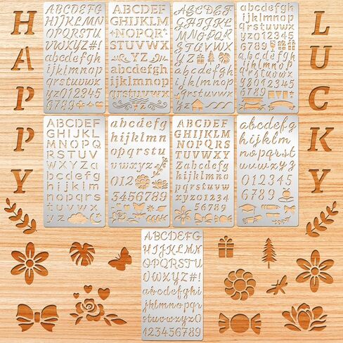 Metal Planner Stencils, Journal Stencils for Journaling Supplies, Bookmark, Habits Tracking, Diary, Template, Scrapbook, Multi-Size Checklists Patterns Planner Ruler Templates, Rustproof in Saudi Arabia